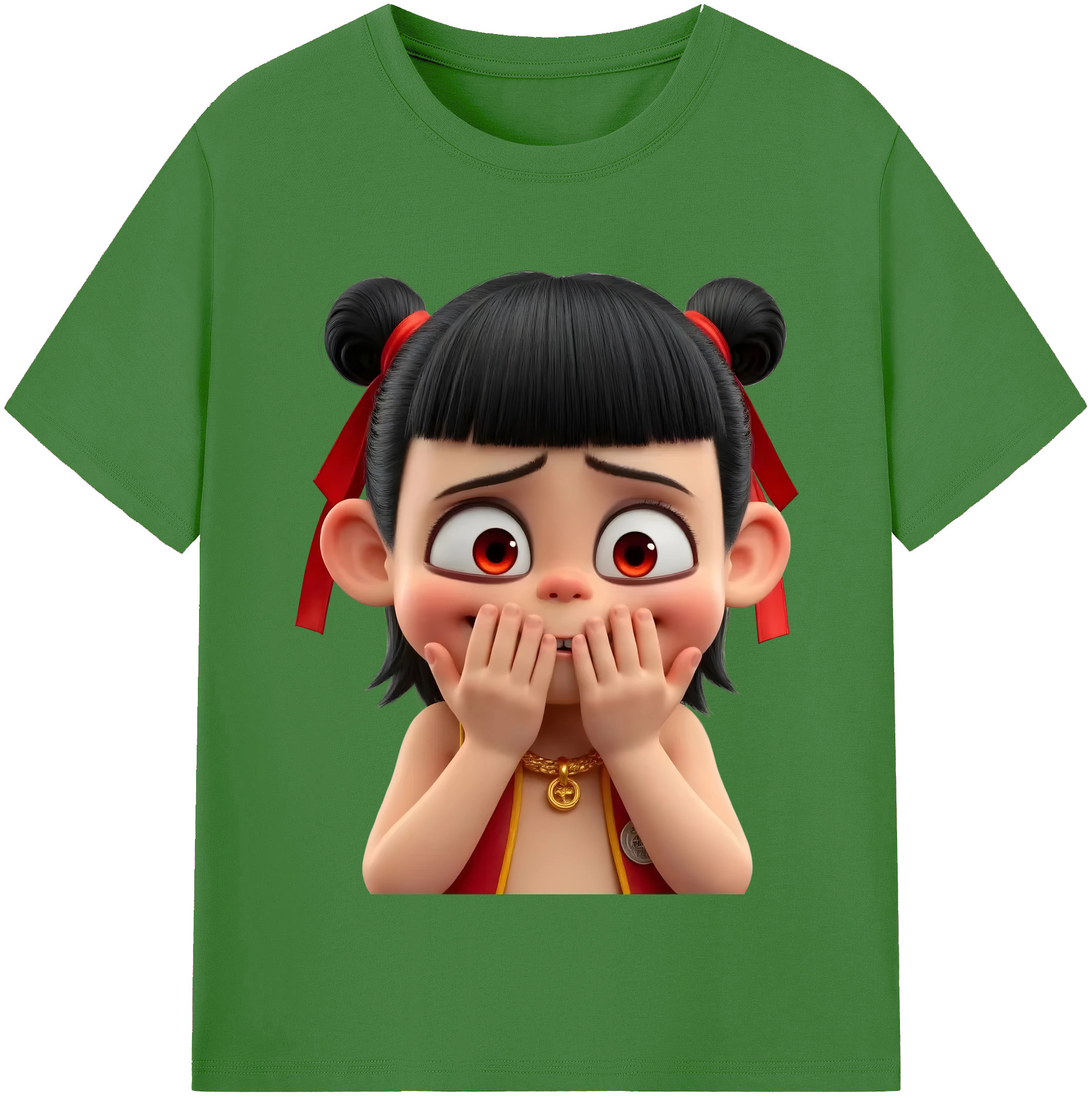 （画像用） Ne Zha 2 ナタ 魔童の大暴れ レディースカジュアルプリントTシャツ（綿100％）